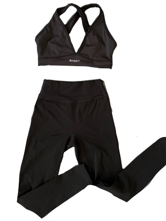 Onset Pants - Onset Black High-Waist Leggings & Sports Bra Set